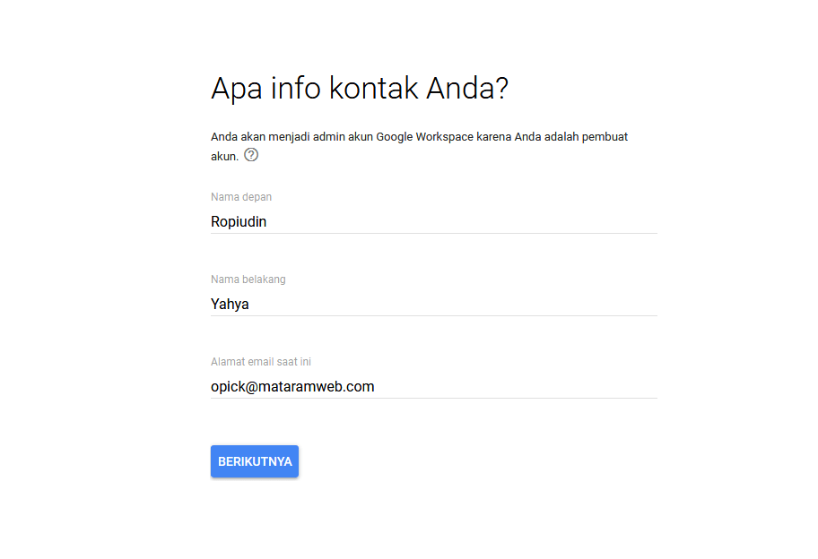 cara login email domain di gmail step 2