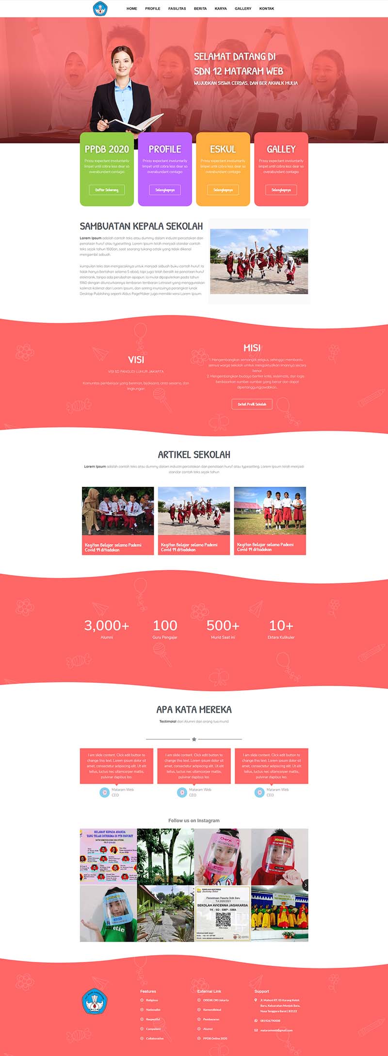 Template Website Sekolah Dasr