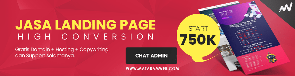 jasa landing page mataram web