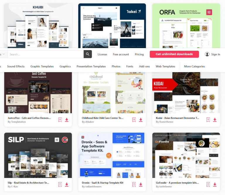 ontoh website landing page