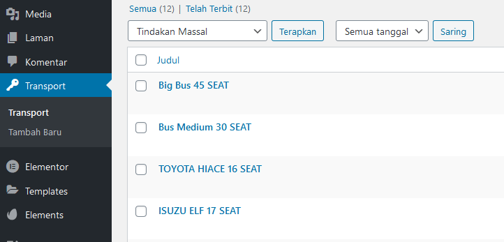 Contoh Desain Website Travel Untuk Jasa Transportasi Keren