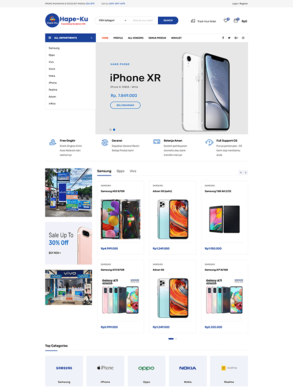 website toko online handphone