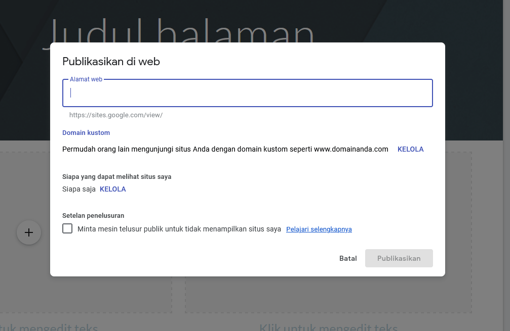 membuat landing page gratis 6 costum url