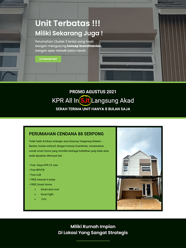 Contoh Landing Page Property