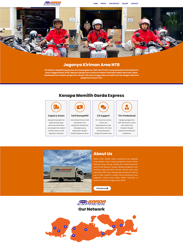 garda express website jasa web expedisi