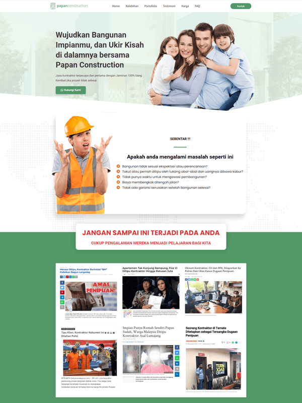 jasa landing page jasa desain kontruksi
