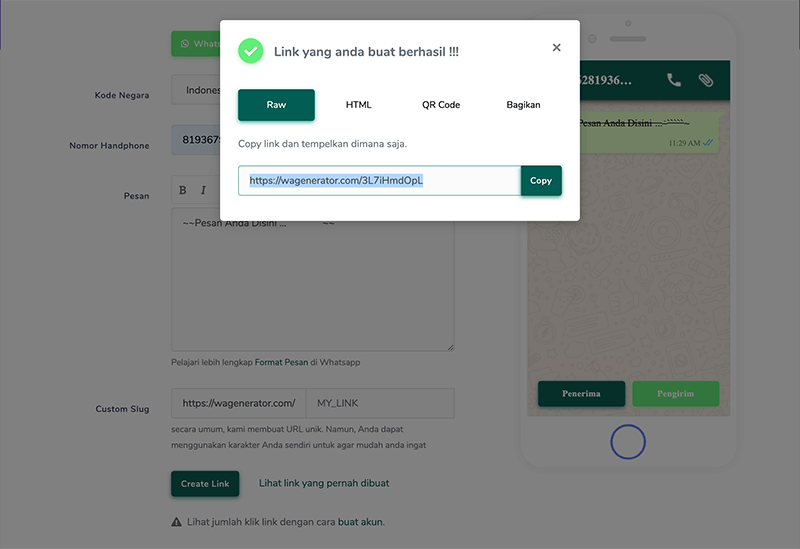 WA Generator Link