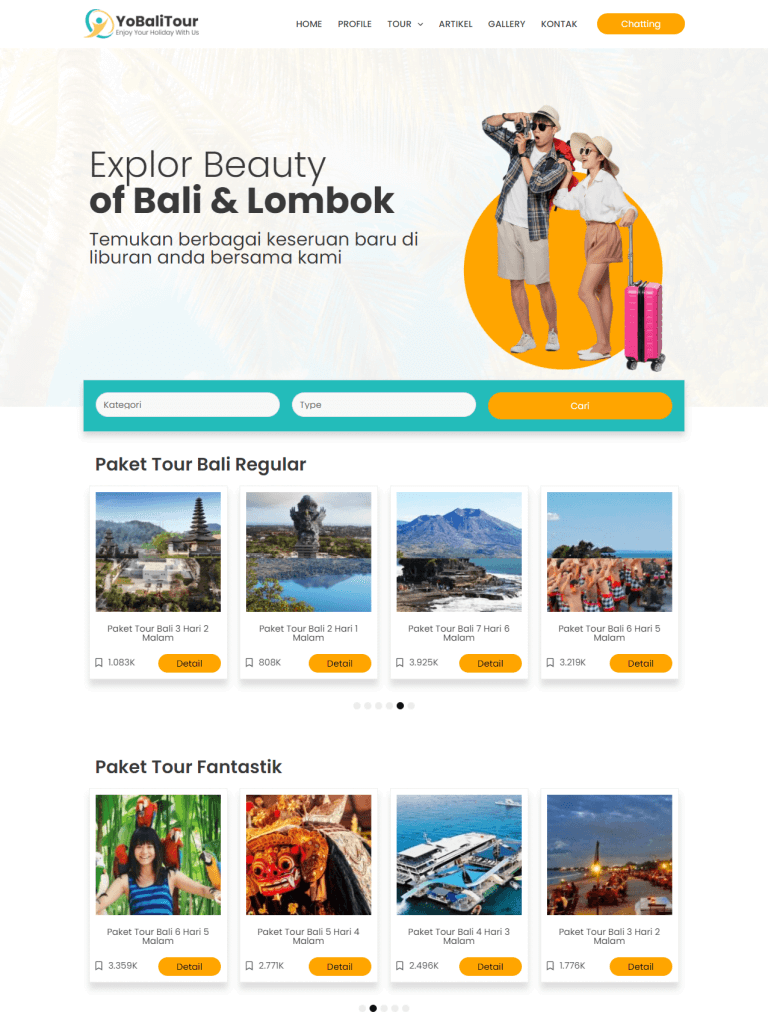 Template Website Travel