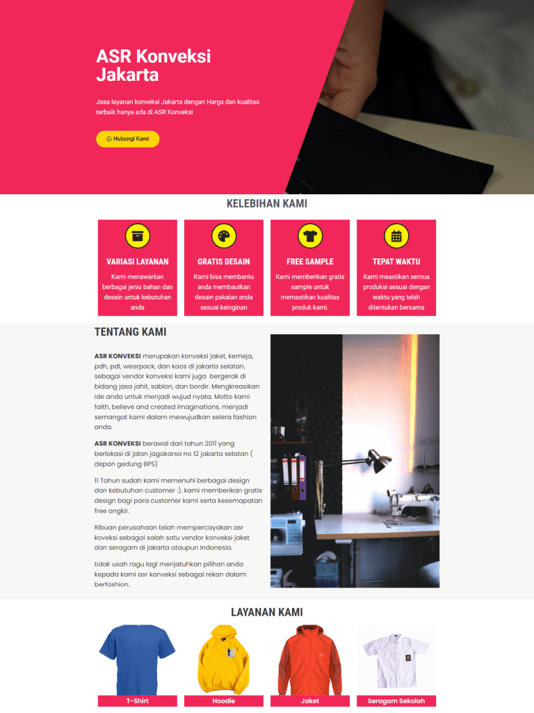 contoh website komveksi